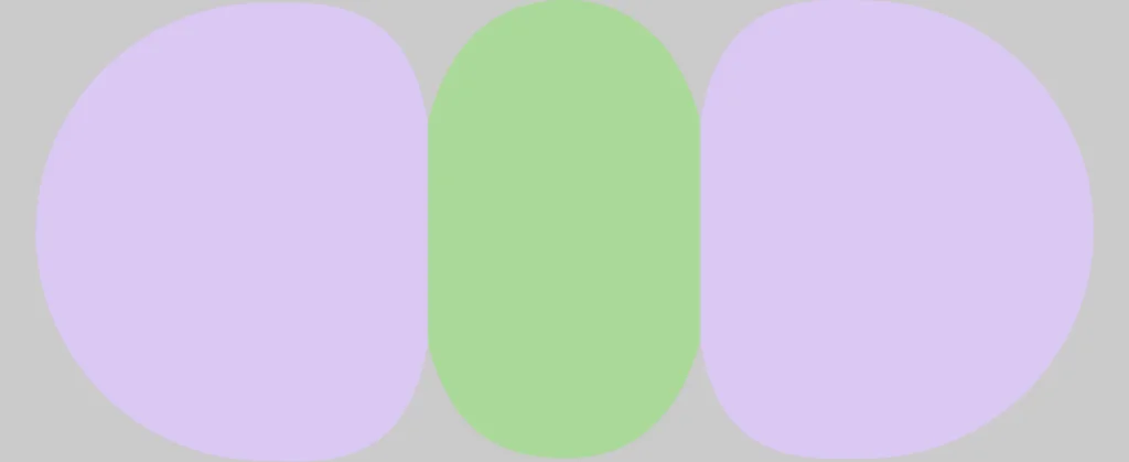 bubbly lilac and green shape