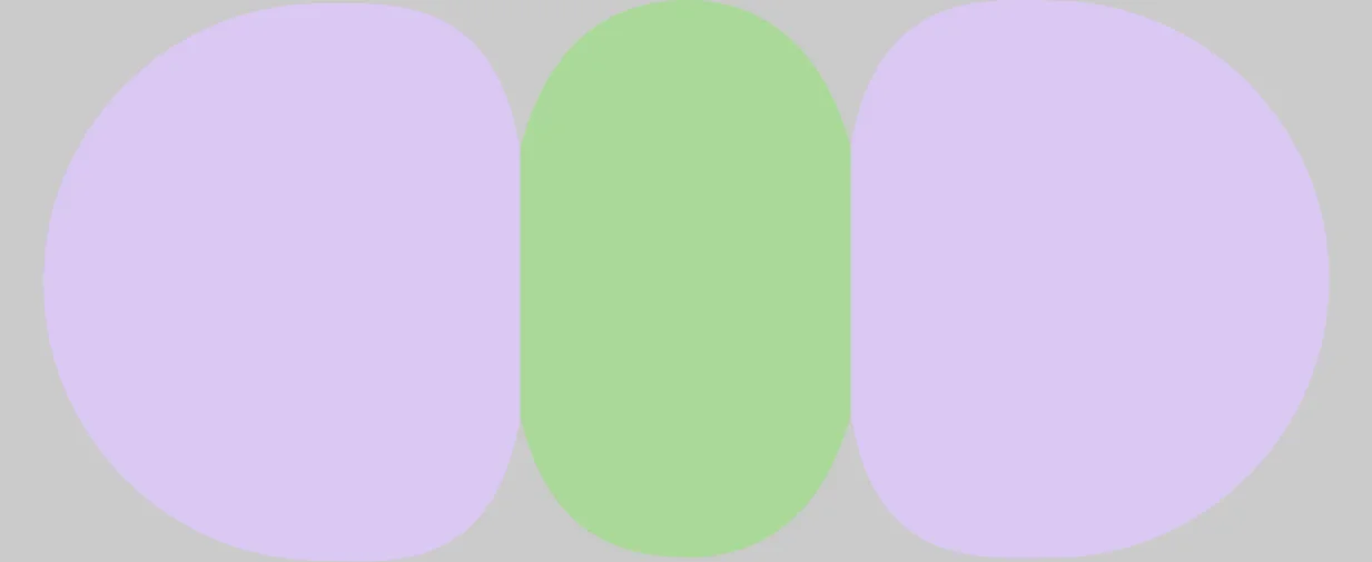 bubbly lilac and green shape