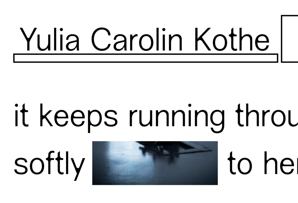 close up of Yulia's site title, black text on white background